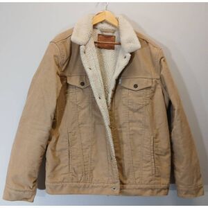 Levis mens xl corduroy fleece lined winter jacket camel tan